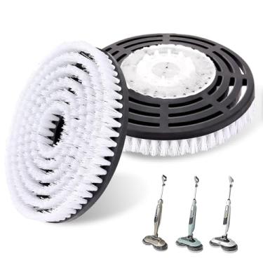 Imagem de Almofadas de esfregão a vapor atualizadas para Shark S7000 Series - Cabeças de escova de substituição com cerdas de esfregar | Limpa profundamente pisos de madeira, azulejo, laminados | Compatível com