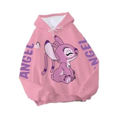 Imagem de Moletom Unissex Disney Stitch Angel Monster Com Capuz E Bolso Para Mul