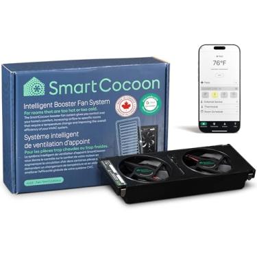 Imagem de SMARTCOCOON Ventoinha Smart Register Booster – 4 x 10, 4 x 12, 6 x 12 tamanhos de ventilação – Controle de aplicativo WiFi para iOS e Android – Melhora o fluxo de ar, calor e resfriamento de forma