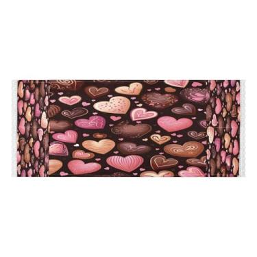 Imagem de Wassud Padrão em forma de coração de chocolate (2) capas de lavadora e secadora, protetor de lavadora com sacos de armazenamento, capa de geladeira à prova de poeira com bolsos para lavanderia