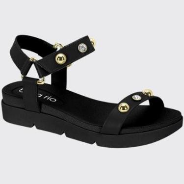 Imagem de Sandália Conforto Feminina Flatform Tiras Cromo Brilho Beira Rio 8387.537.9569-Feminino