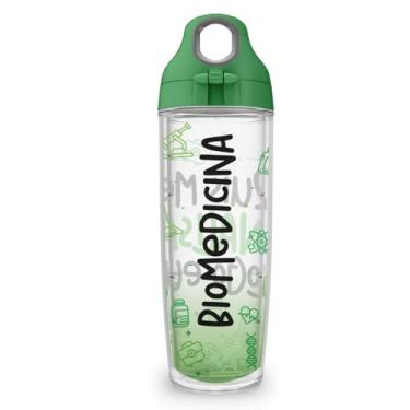 Imagem de Garrafa de Água 600 ml parede dupla Plástica Para Academia Esporte Trabalho Escritório esteticista marketing profissão CORES PREMIUM (Biomedicina)