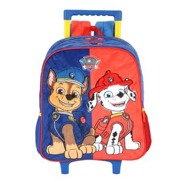 Imagem de Mochila Escolar Rodinhas Patrulha Canina Azul Chase Marshall