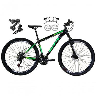 Imagem de Bicicleta Aro 29 Gta Start Feminina Câmbios Shimano Freio Hidráulico 21v Mtb Alumínio preto-Verde Tam: 19