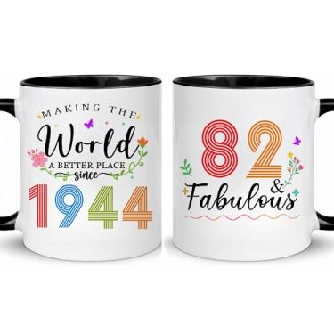 Imagem de Choinn 1944 Presentes de aniversário de 82 anos para mulheres e homens, presente de aniversário de 82 anos, caneca de café para mãe, pai, avó, vovô, ideias de presentes de aniversário de 82 anos, Dia