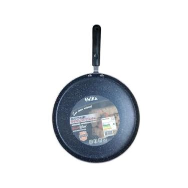 Imagem de Frigideira Tapioqueira Panquequeira com Indução, 26cm, Alumínio com Revestimento Antiaderente Techflon, Preta, Compatível com Fogão a Gás, Elétrico, Indução e Vitrocerâmico