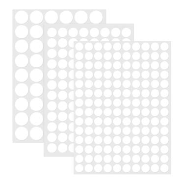 Imagem de LXUEJIE 580 peças de adesivos de tampa de parafuso, 3 tamanhos 12 mm/15 mm/21 mm branco tampas de furo de parafuso autoadesivo para armários de madeira, gavetas, guarda-roupas, mesas - fácil