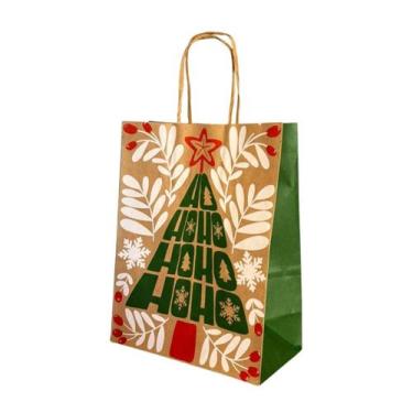 Imagem de Kit 10 Sacola HoHoHo Presente De Natal 2025 Vários Tamanho - DB, (2933