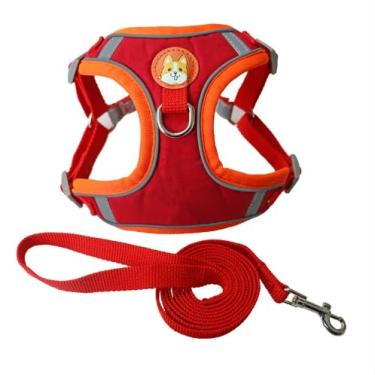 Imagem de Peitoral para cães pequenos e médios, malha respirável macia, ajustável, colete confortável para cães (G)