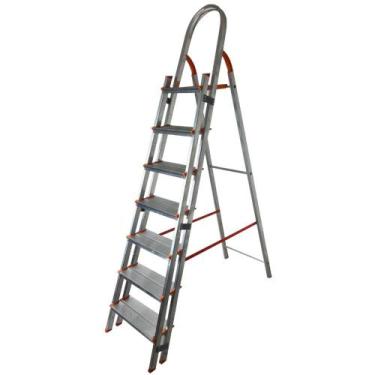 Imagem de Escada de alumínio com 7 degraus duplos residencial - EMD007 - Agata