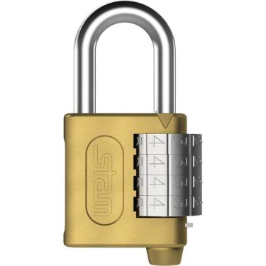 Imagem de Cadeado Zamac Latonado Com Segredo 40mm - 00605 - Stam