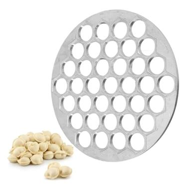 Imagem de Fabricante de bolinhos de ravioli russo, cortador de ravioli feito à mão de alumínio com 37 furos, fabricante de bolinhos de carne para biscoitos de pastelaria wonton