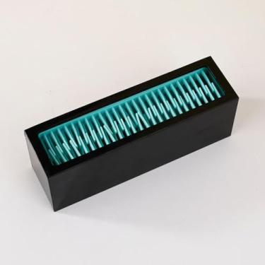 Imagem de Suporte de pincel de maquiagem de silicone organizador protetor portátil para armazenamento de viagem e uso diário verde