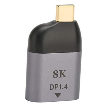 Imagem de Cryfokt Adaptador 8K USB C para DisplayPort Adaptador USB C para DP Portátil Compacto de Alta Resolução para PC de Alumínio para Porta de Exibição, para Usuários de Tablets IOS