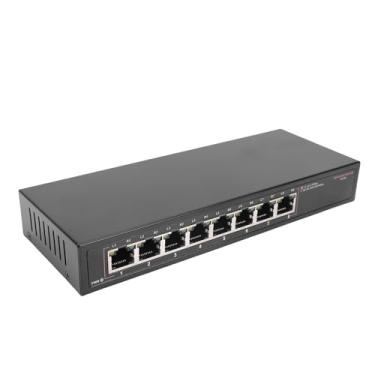 Imagem de Luocute Switch Ethernet Gigabit de 8 Portas 2,5 G, Switch de Rede Multi Gigabit de 100 1000 2500 Mbp RJ45 Com Capacidade de Comutação de 40 Gbps e Velocidades de Link de Ajuste (Plugue EUA 100‑240 V)