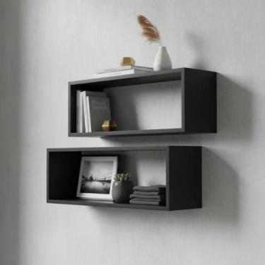 Imagem de Kit 02 Nichos MDF 50X25cm Decoração Banheiro Sala Quarto Escritório - 