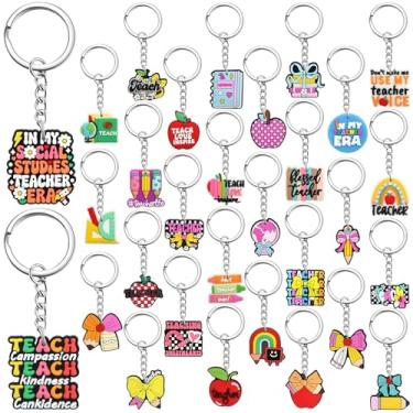 Imagem de XHAOYEAHX Chaveiros aleatórios a granel, chaveiro fofo para sala de aula, prêmios, brindes de festa, 30 chaveiros para professores, Regular