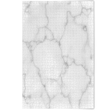 Imagem de Quebra-cabeça para adultos, 500 peças, arte com estampa animal, textura de mármore branco, veias, natureza, quebra-cabeças adultos elefante branco, 500 peças, 52 x 37,8 cm