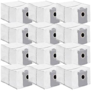 Imagem de Sacos de pó compatíveis com Ecovacs Deebot X8 Pro Omni/T50 Pro Omni/T50 Max Pro Omni/T80 Omni/X9 Pro Omni/Yeedi S14 Plus Robot Vacuum, sacos de vácuo de carvão ativado de 3,5 L litros - pacote com 12