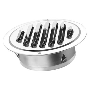 Imagem de Fenteer Duto de Ventilação Extrator de Ar Robusto com Proteção Total, Grelha Circular, Saída de Exaustão para Ventiladores de Cozinha e Banheiro, Style D