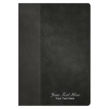 Imagem de Texto personalizado seu nome NLT tamanho pessoal impressão gigante bíblia couro como preto/ônix vermelho letra (filamento ativado) presente personalizado para aniversários, celebrações, feriados