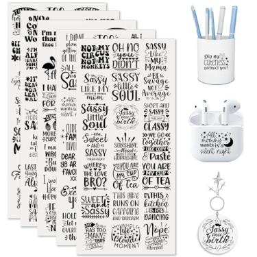 Imagem de XRTHGS Adesivos UV DTF 105 peças, engraçado, sarcástico, vibrante, de alta viscosidade, copo de transferência para mini chaveiro, capa de telefone, notebook, marcador de livro, porta-cartões, acrílico