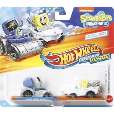 Imagem de Pack 2 Hot Wheels - Plankton e Bob Sponja - Racerverse - HRT85