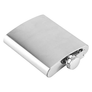 Imagem de SPYMINNPOO Frasco Portátil de Aço Inoxidável do álcool do Bolso Uísque para Amantes Vinho, Garrafa Ecológica Licor 8oz para Viagens e Eventos Ao Ar Livre (7 onças)