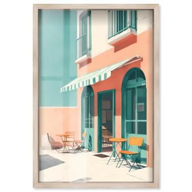 Imagem de Time for a Stop Shadowbox Print Coastal Wall Art por Art Remedy, moldura loira, 28 x 40 cm