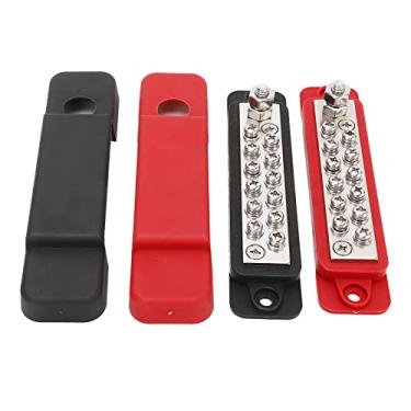 Imagem de Generic Bloco de Distribuição de Energia Seguro e Conveniente Barra de ônibus 12V 180A de 12 Vias Com Terminal 32pcs para Veículo de Barco