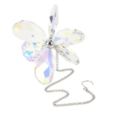 Imagem de GLOGLOW Ornamento de Suspensão Suncatcher de Cristal, Pingente de Flor de Seis Folhas, Vidro Dourado à Mão, Prisma Colorido, Decoração de Casa e Casamento, Adereços de Tiro Nan 180g (Cor)