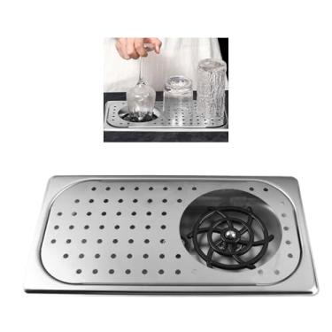 Imagem de TOPINCN Rinser de Arremessador de Aço Inoxidável, Rinser de Vidro, Lavadora de Xícara de Bancada, Limpador de Enxágue Com Alta Pressão para o Restaurante de Restaurante de Restaurante (Aço inoxidável)