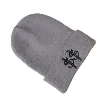 Imagem de Gorro Unissex Quente Bordado Estilo Hip-Hop Multifuncional Para Casal 