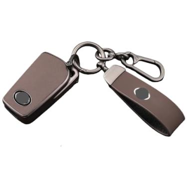 Imagem de Capa para chave flip de carro em TPU compatível com Toyota Auris/Corolla/Avensis/Verso/Yaris/Aygo/Scion TC/IM /Camry/RAV4/Forturner/Hilux Acessórios(D-brown ring)