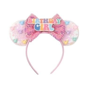 Imagem de Tiara De Aniversário Minnie Mouse Para Meninas, Acessórios De Cabelo C