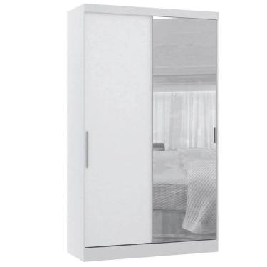 Imagem de Guarda Roupa Modulado 134,50cm 2 Portas De Correr Com Espelho Alpes Luciane Móveis