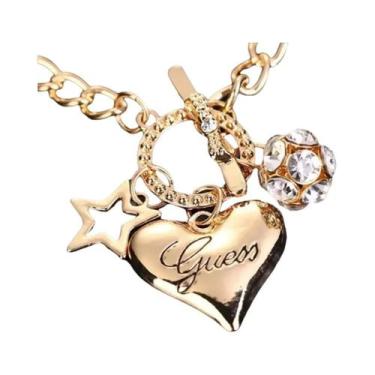 Imagem de Pulseira Feminina Fofa Com Pérolas De Imitação E Pingente Grande De Co