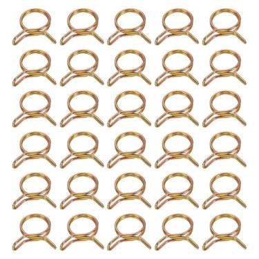 Imagem de HARFINGTON Clipes de mangueira de linha de combustível de fio duplo 18 mm ID, 30 peças 65Mn tubos de aço com mola clipes de mola variados para mangueira de ar, tubo de água, motocicleta, scooter, ATV