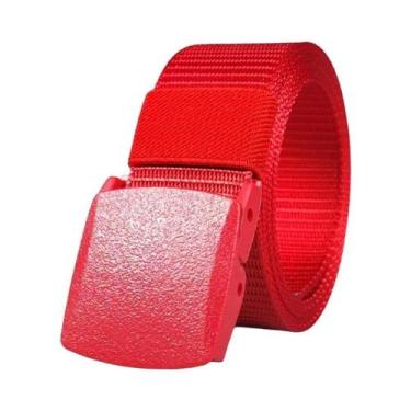 Imagem de Cinto Tático De Nylon Vermelho Com Fivela Automática Para Homens E Mul