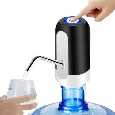 Imagem de Bomba Elétrica Bebedouro Recarregável Garrafão Galão Água Mineral USB 