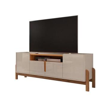 Imagem de Rack Lizz 1,70 m Off White/Cedro Casa D Móveis Sala, Off White e Cedro