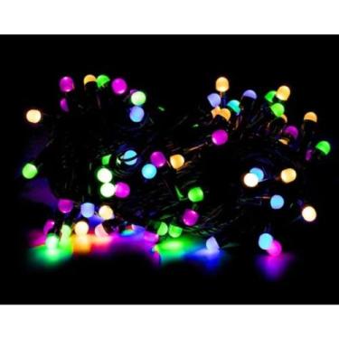 Imagem de Pisca Pisca 100Leds 10Metros Fosco Colorido 8 funções 110V - Utilidade