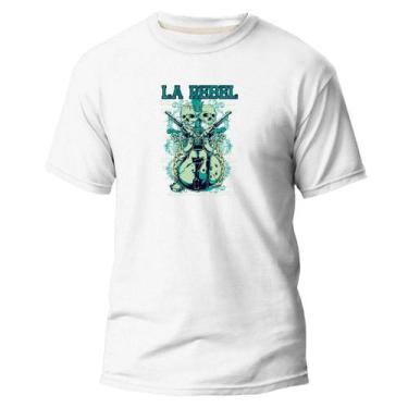 Imagem de Camiseta Basica Algodão Premium Estampa Digital Guitarra La - Pavesi, 