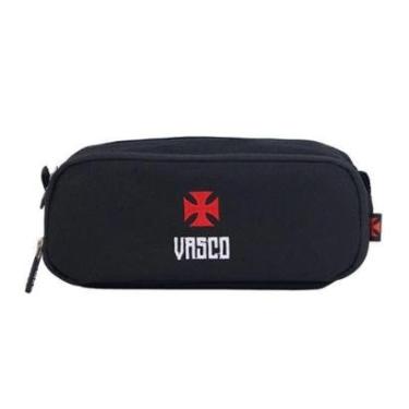 Imagem de Estojo Bolsinha Escolar Duplo P02 Esportivo Vasco Oficial Licenciado - Ref 16520-Unissex