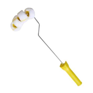 Imagem de WeiLaiKeQi Rolo de pintura para tubos com estrutura, ferramenta de pintura fácil de usar, rolo de tubular para superfícies curvas, corrimãos, tubos de, com 4 Rodas