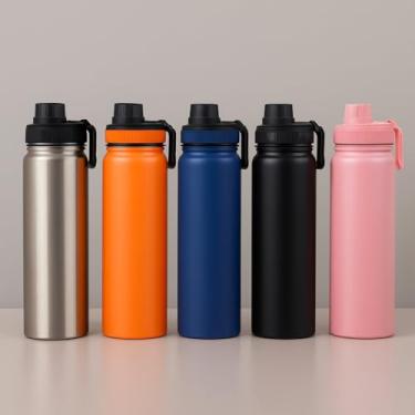 Imagem de Garrafa Termica 800MLQuente Frio Isolamento Termico Inox Colorida Academia Grande Capacidade (Aleatória)