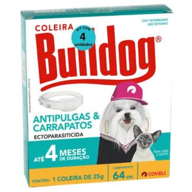 Imagem de Coleira antipulgas e carrapatos bulldog 4 com 64cm e 25g para cães e g