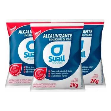 Imagem de Kit 3 Elevador De Alcalinidade Bicarbonato De Sódio Piscina SUALL