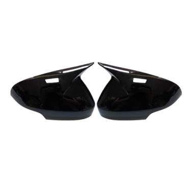 Imagem de 1 par m espelho retrovisor capa lateral invertendo Compatível com volvo c30 c70 s40 s60 v40 v50 v70 2008-2010 tampas de guarnição do espelho retrovisor(Bright black)