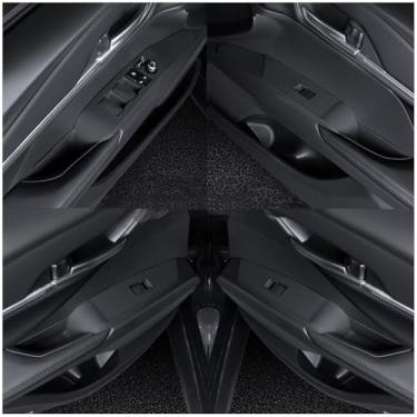 Imagem de Temmis Capa de painel de interruptor de janela de porta de carro 4 peças para Toyota Camry 2024-2025, acessórios de decoração de interiores automotivos kit de estilo de silicone para acabamento de
